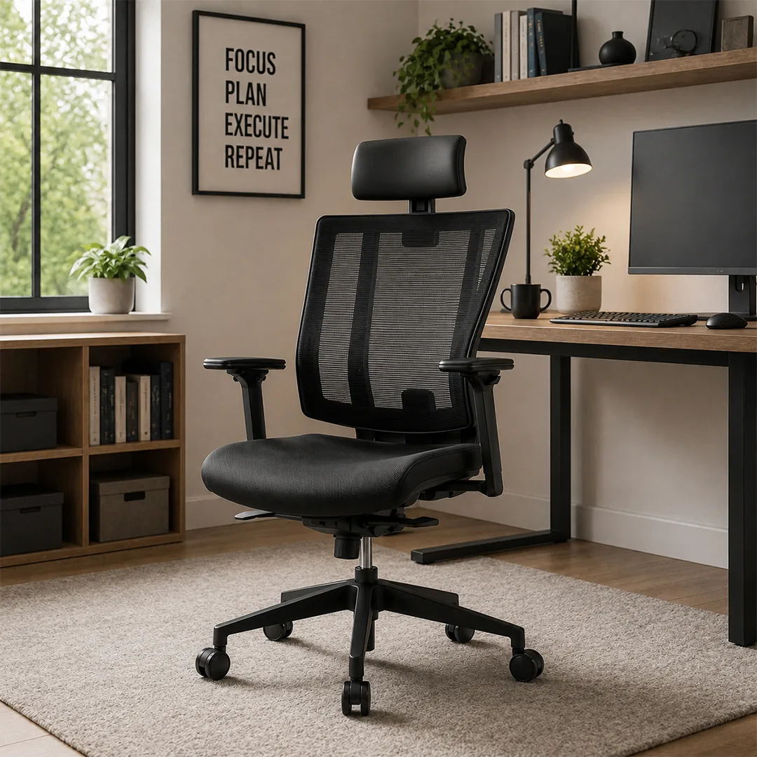 Promax High-Back Mesh Chair with Headrest & Dual Frame Saudi Arabia 2
